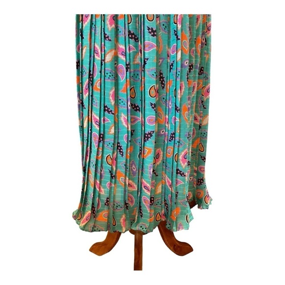 Vintage 80s Susan Frair 2 Piece Polka Dot Paisley Long Sleeve Top and Skirt - Picture 9 of 10